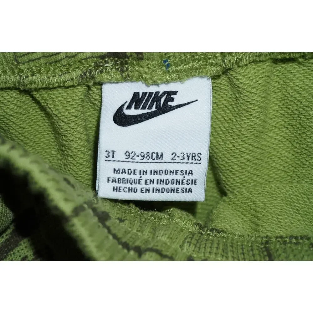 Nike Kids Green Logo Print Shorts Toddler 3T